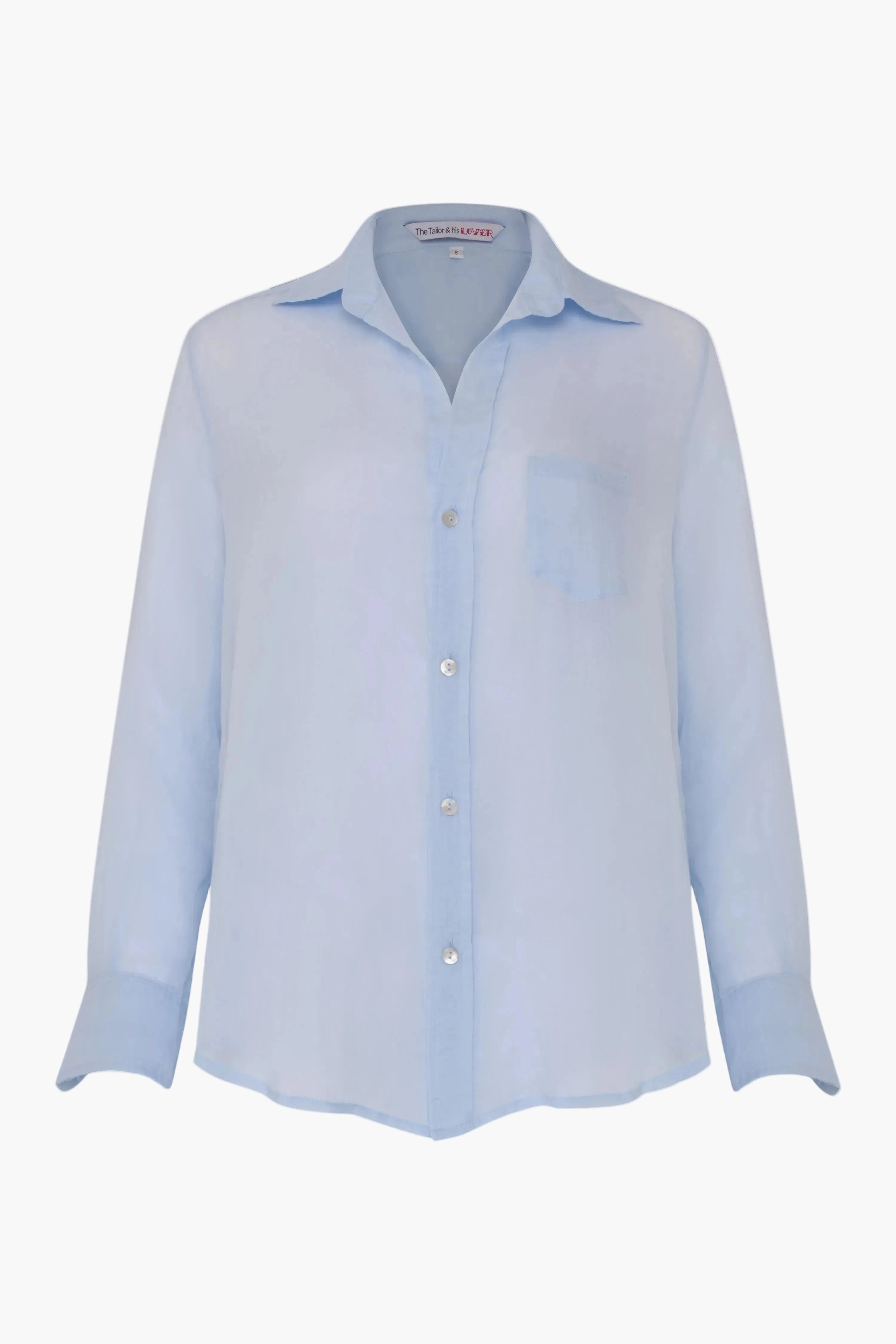 Light Steel Blue The Boyfriend Boxy Ramie
