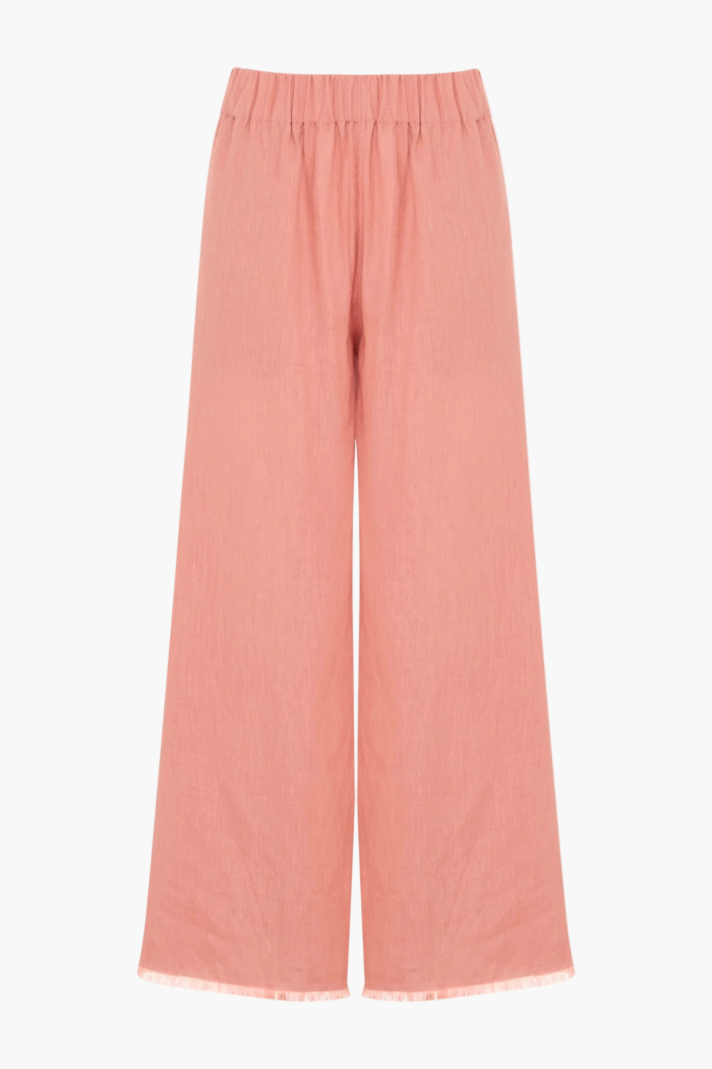 Lazy Linen Frayed hem wide leg pant by The Tailor & his Lover