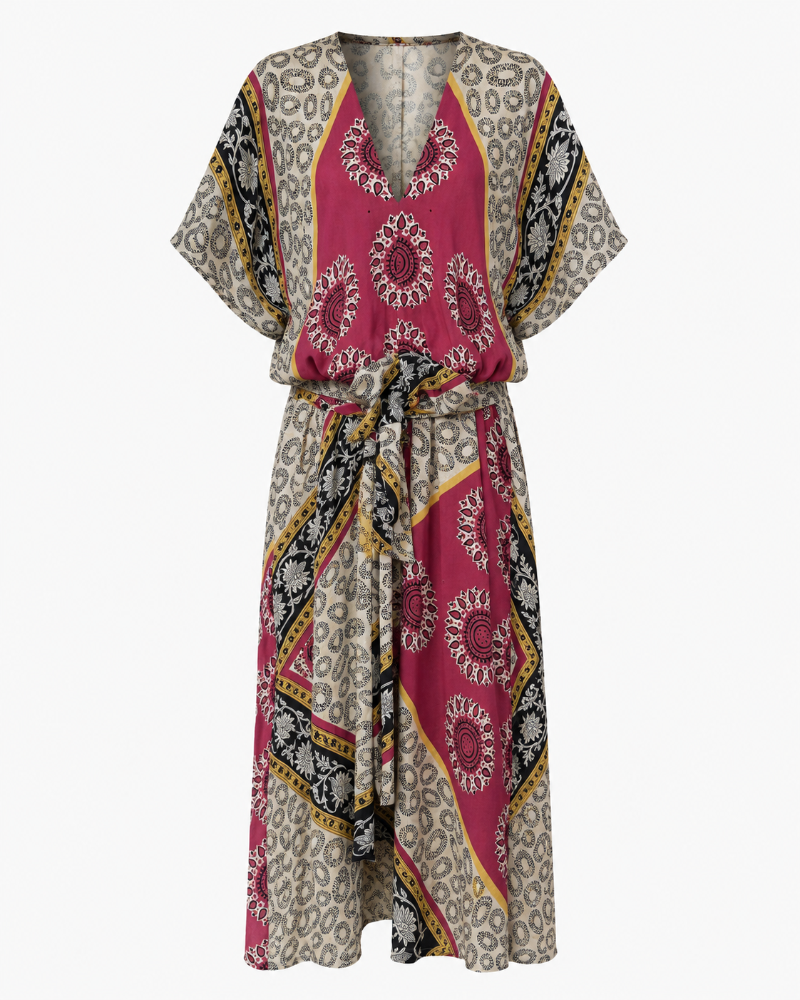White Smoke MamaMia Vintage Silk Dress Size Medium