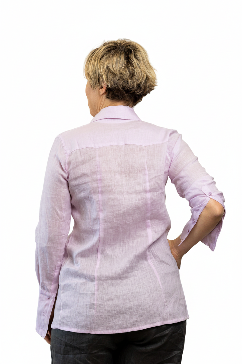 Ruffled for Romance Shirt in Lilac - Back view