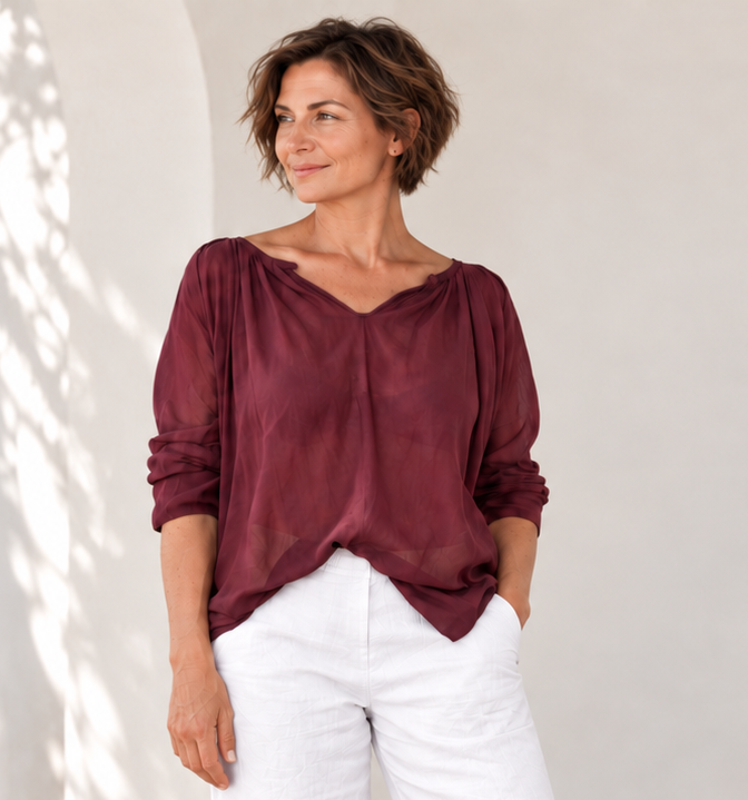 Light Gray Ella Top