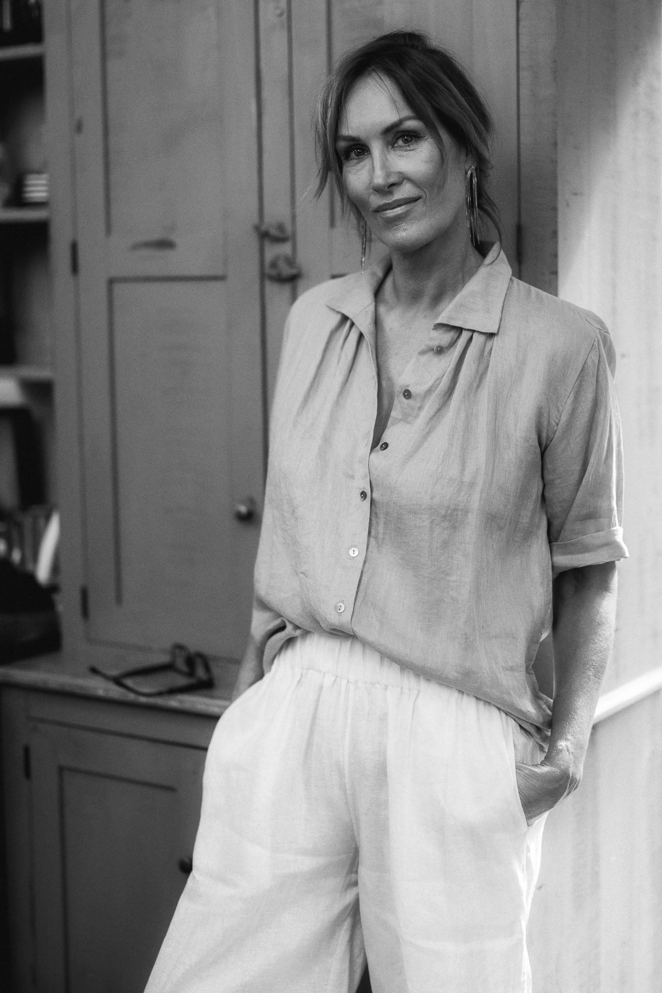 Tiny Tuck Shirt Hokey Pokey Linen