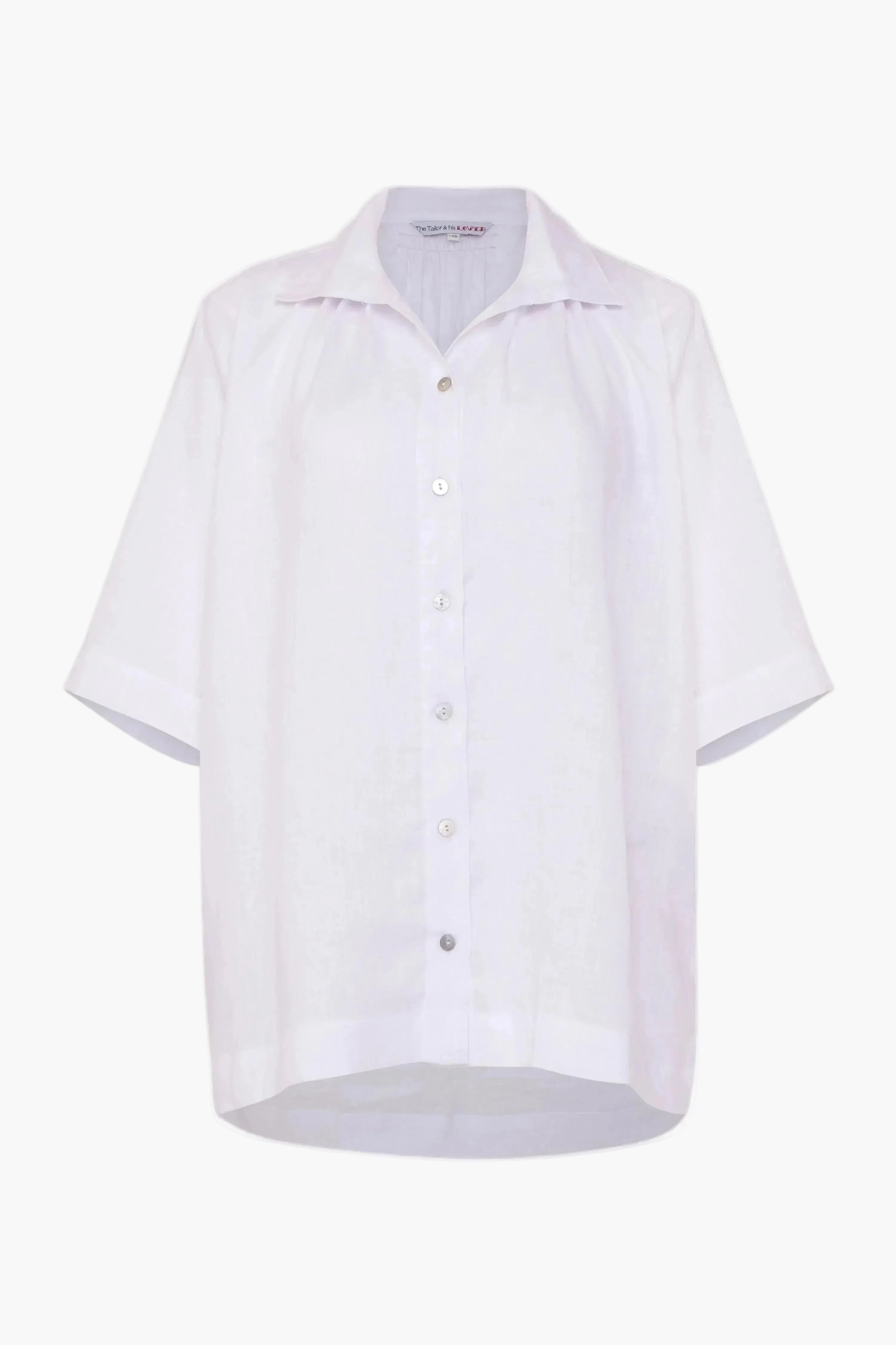 Tiny Tuck Shirt White Linen