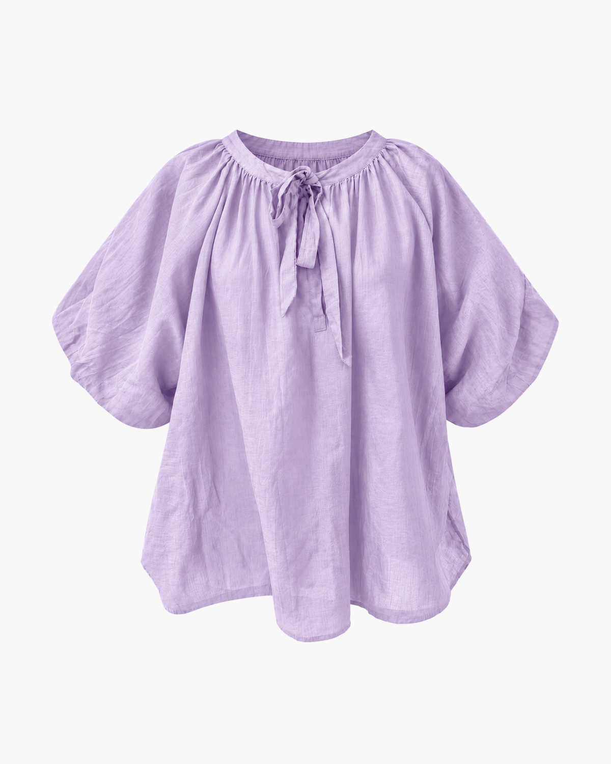 White Smoke Tropez Top Lavender Cotton Silk