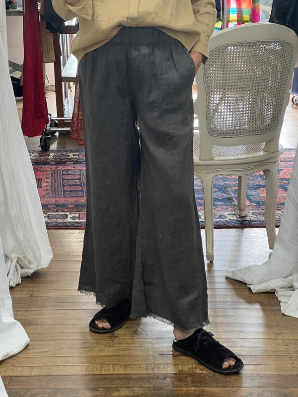 Lazy Linen Frayed Hems