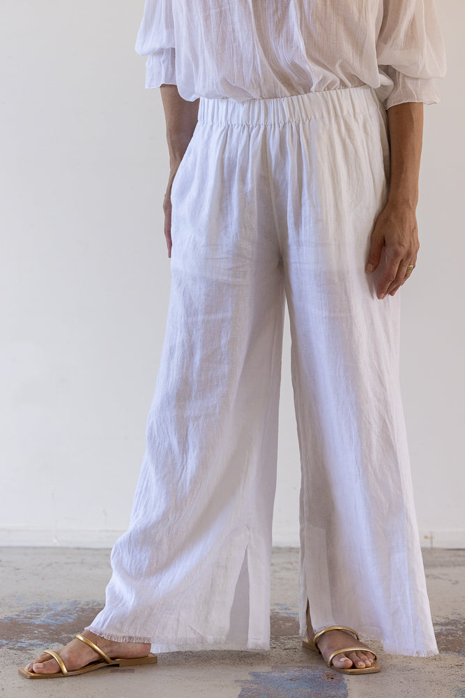 Lazy Linen Frayed Hems
